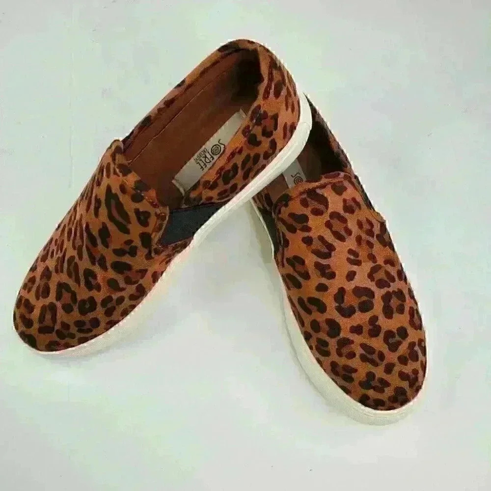Sofree Exclusive Women's Fashion Leopard Platform Sneakers Slip On Shoes Size 6 - Picture 4 of 9